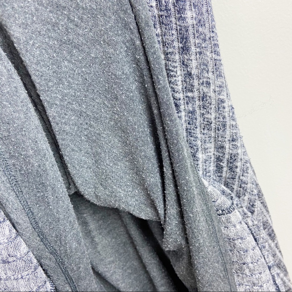 Anthropologie Heather Gray V-Neck Ribbed Mini Dress - Picture 4 of 9